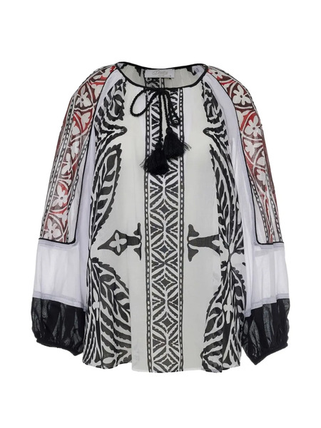  Devotion Blusa Seawind Con Cierre De Lazo - Blanco 