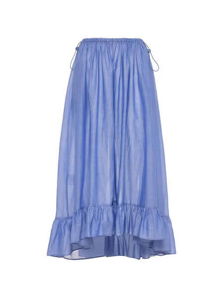  Devotion Falda Larga Haze Con Volantes - Azul 
