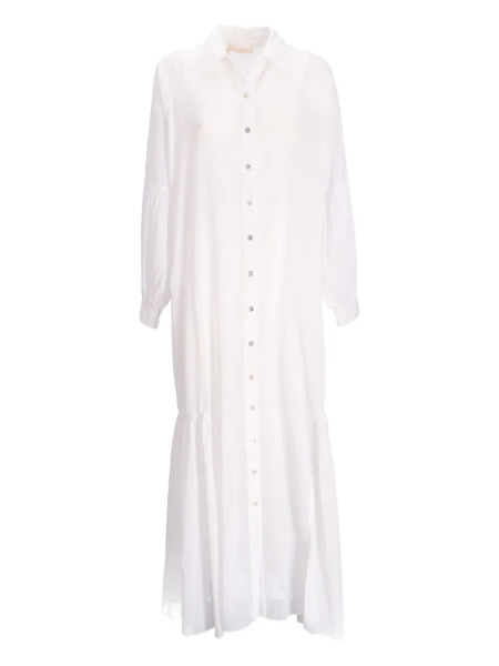  Devotion Vestido Camisero Largo Con Botones - Blanco 