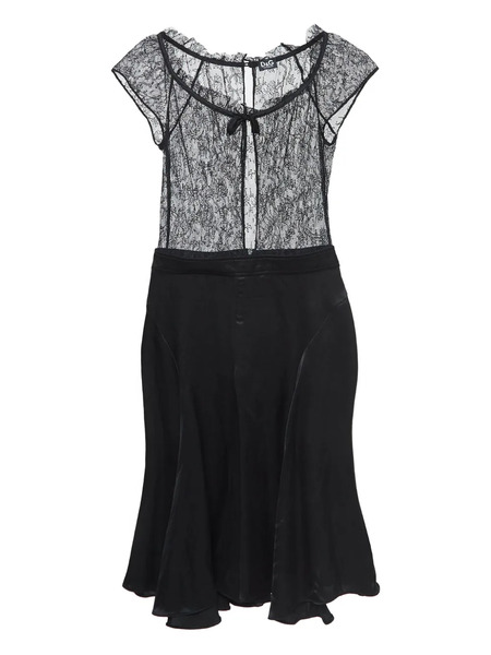  D&g Vestido De Encaje - Negro 
