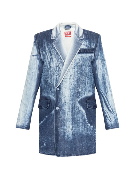 Diesel Abrigo Con Doble Botonadura - Azul 