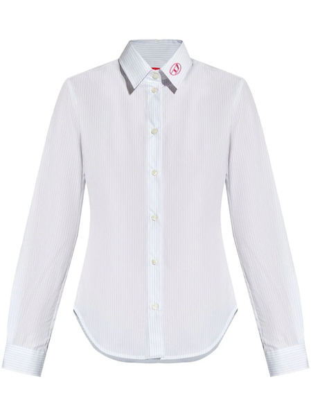  Diesel Camisa C-gisel-p2 A Rayas - Blanco 