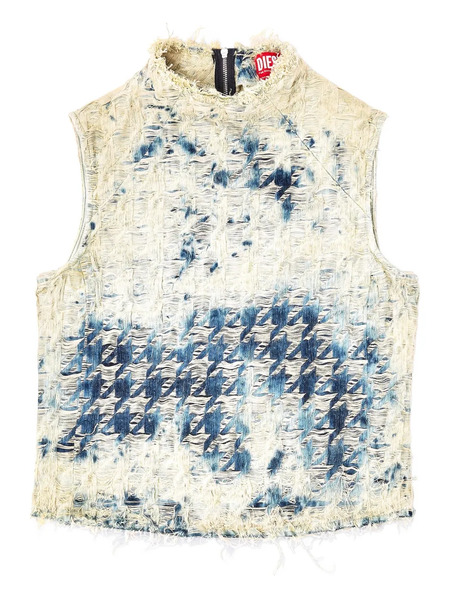  Diesel Chaleco De-tapi-fsh2 Vaquero - Blanco 