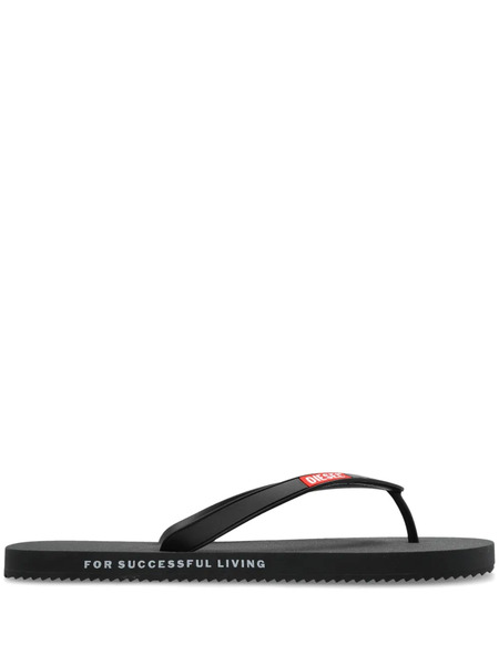  Diesel Chanclas Sa-rio Con Logo - Negro 