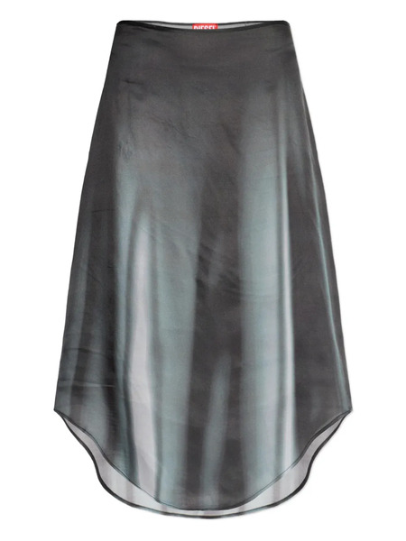  Diesel Falda Con Estampado O-tavy - Gris 
