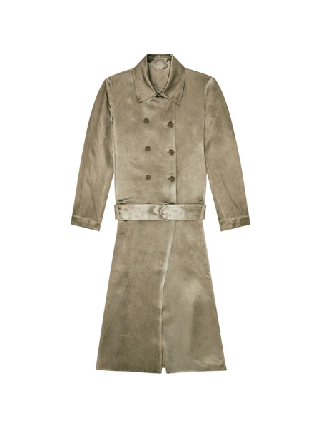  Diesel Gabardina De Satén Con Efecto Arrugado - Verde 