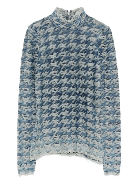  Diesel Jersey Con Cuello Alto - Azul 