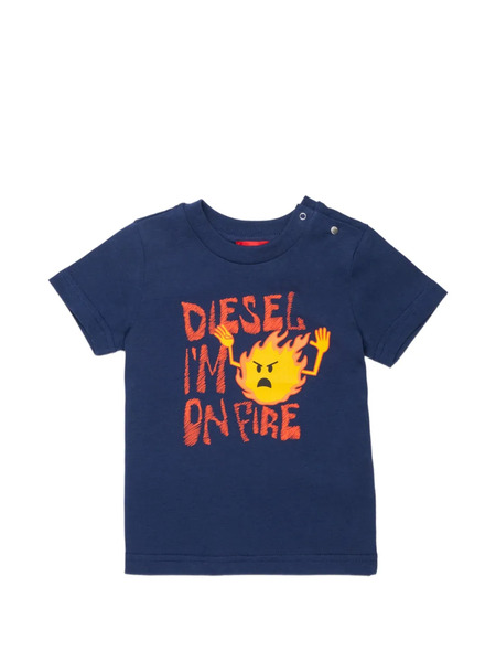  Diesel Kids Camiseta Con Estampado Gráfico - Azul 
