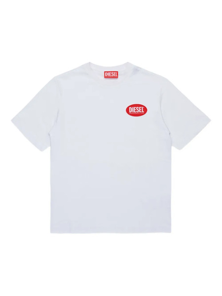  Diesel Kids Camiseta Con Parche Del Logo - Blanco 