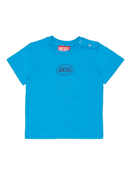  Diesel Kids Camiseta Tolpyb Con Logo Estampado - Azul 