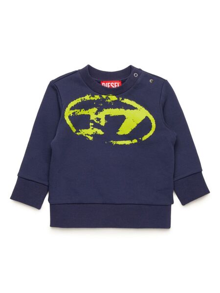 Diesel Kids Sudadera Con Logo Estampado - Azul 