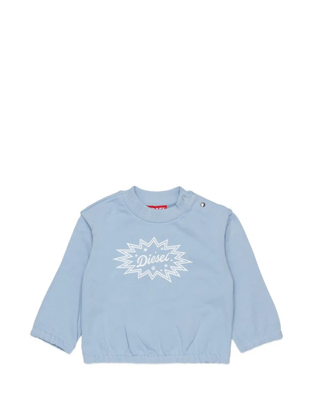  Diesel Kids Sudadera Con Logo Estampado - Azul 