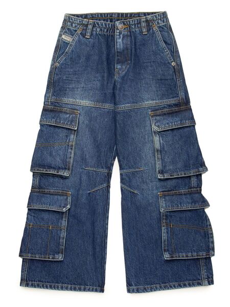  Diesel Kids Vaqueros D-sire Cargo Rectos - Azul 