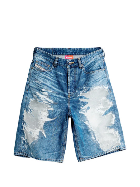  Diesel Pantalones Vaqueros Cortos Con Efecto Envejecido - Azul 