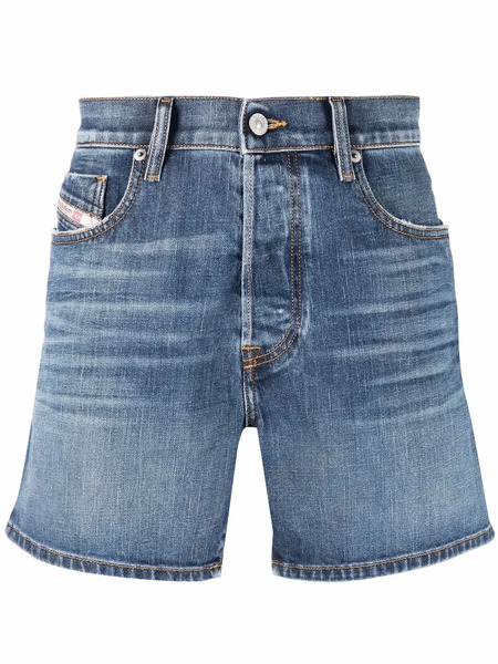  Diesel Pantalones Vaqueros Cortos Slim - Azul 