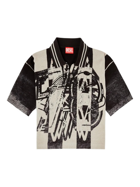  Diesel Polo M-oliba Con Estampado Abstracto - Neutro 
