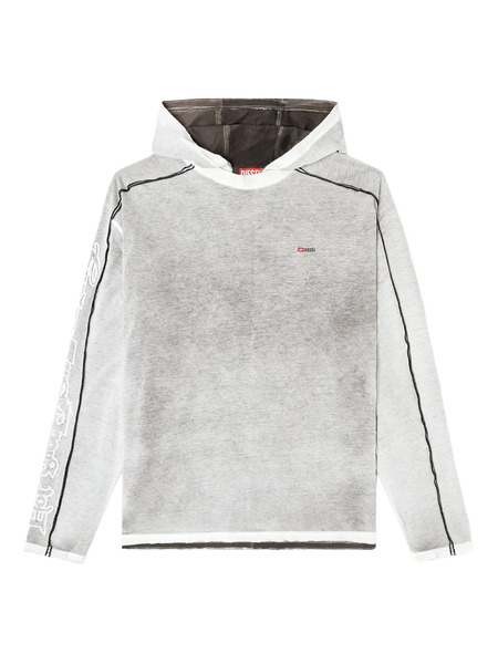  Diesel Sudadera T-riven Con Capucha - Gris 