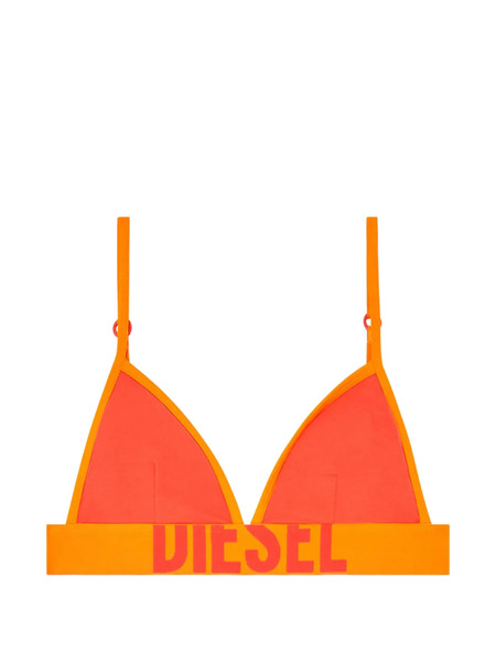  Diesel Sujetador Triangular Con Banda Del Logo - Naranja 