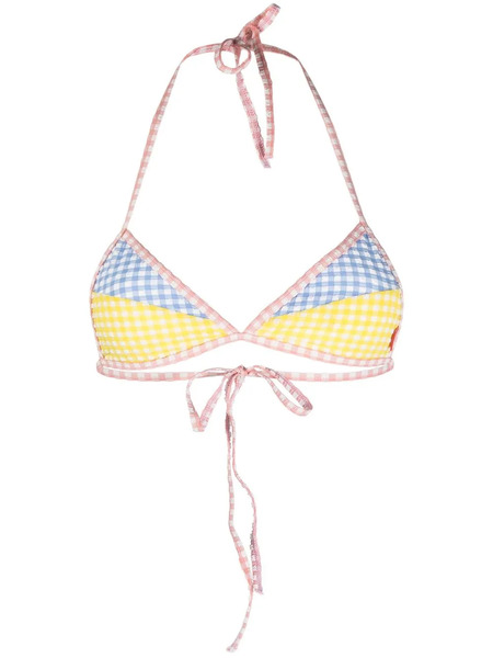  Diesel Top De Bikini A Cuadros - Azul 