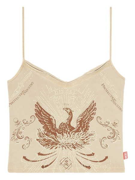 Diesel Top T-ropew Con águila Estampada - Neutro 