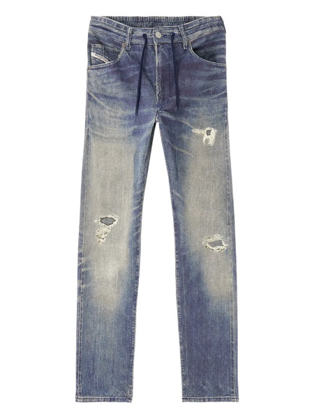  Diesel Vaqueros Desgastados Con Cordones - Azul 