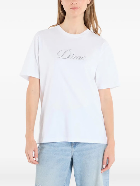  Dime Camiseta Cursive Con Logo - Blanco 