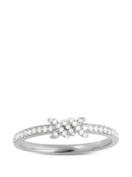 Djula Anillo Barbelé Con Diamantes - Plateado 