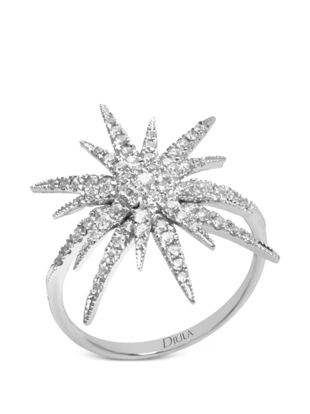  Djula Anillo Sun Con Diamantes - Plateado 
