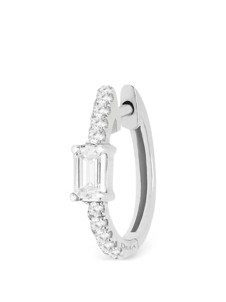  Djula Pendiente De Aro Creole Con Diamantes - Plateado 