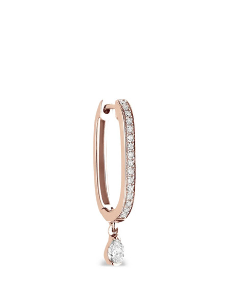  Djula Pendiente De Aro Graphique Con Diamante - Rosa 
