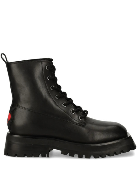  Dkny Botas De Cuero - Negro 