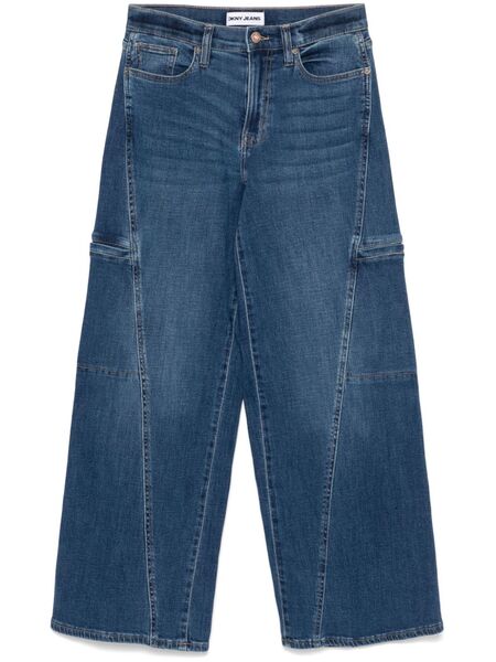  Dkny Vaqueros Anchos De Talle Alto - Azul 