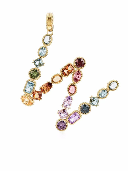  Dolce & Gabbana Colgante Con Letra W En Oro Amarillo De 18 Ct Con Gemas - Dorado 