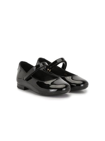  Dolce & Gabbana Kids Bailarinas Con Efecto Barnizado - Negro 