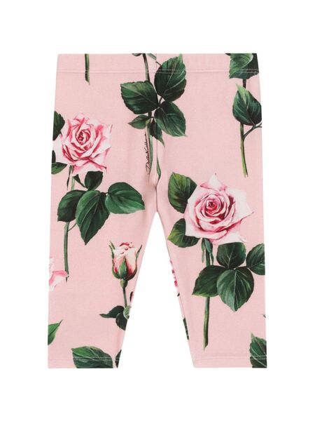  Dolce & Gabbana Kids Leggins Con Rosa Estampado 
