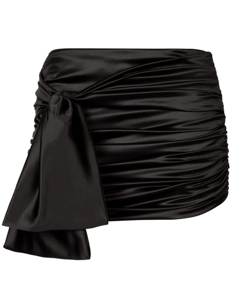  Dolce & Gabbana Minifalda De Satén Con Detalle De Nudo - Negro 