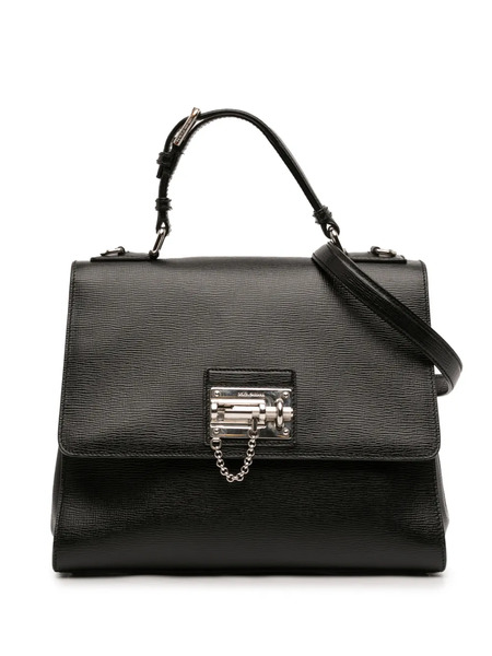  Dolce & Gabbana Pre-owned Bolso Satchel Miss Monica Grande De Piel De Becerro Texturizado Con Asa Superior 2010-2026 - Negro 