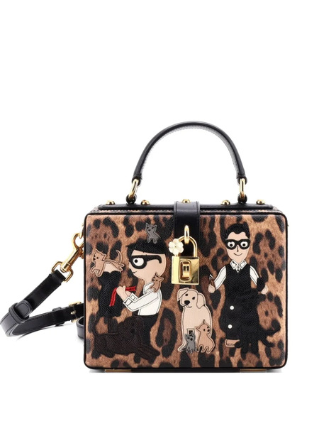  Dolce & Gabbana Pre-owned Bolso Satchel Treasure Box Pequeño De Piel Saffiano Con Diseño Patchwork - Marrón 