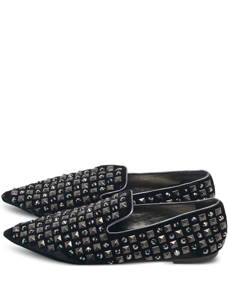  Dolce & Gabbana Pre-owned Slippers Con Aplique De Cristal - Negro 