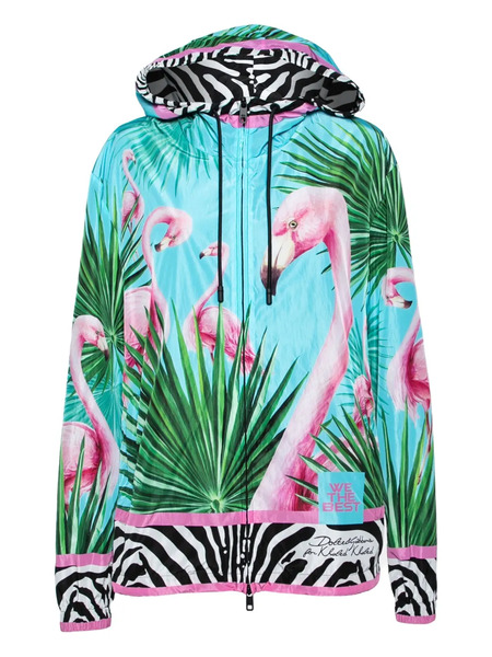  Dolce & Gabbana Pre-owned Sudadera Con Capucha Y Estampado De Flamenco De Dolce & Gabbana X Dj Khaled - Azul 