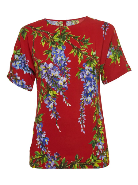  Dolce & Gabbana Pre-owned Top Wisteria Con Estampado Floral 2024 - Rojo 