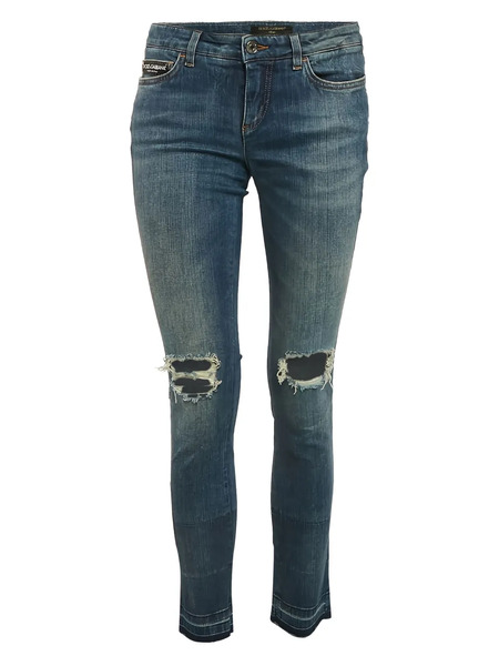  Dolce & Gabbana Pre-owned Vaqueros Con Efecto Envejecido - Azul 