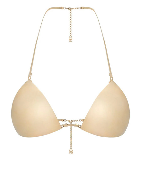 Dolce & Gabbana Top De Bikini Con Forma Triangular - Dorado 
