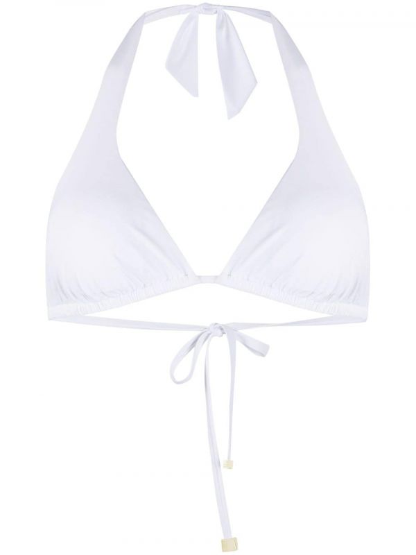  Dolce & Gabbana Top De Bikini De Triángulo Con Lazo - Blanco 