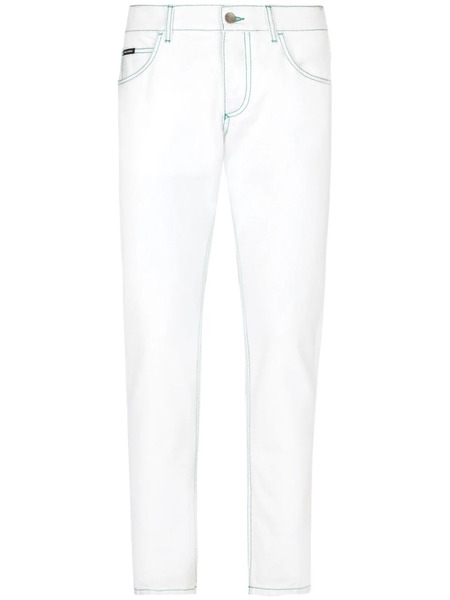  Dolce & Gabbana Vaqueros Con Corte Regular - Blanco 