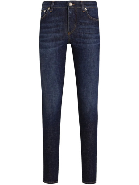  Dolce & Gabbana Vaqueros Con Placa Del Logo - Azul 