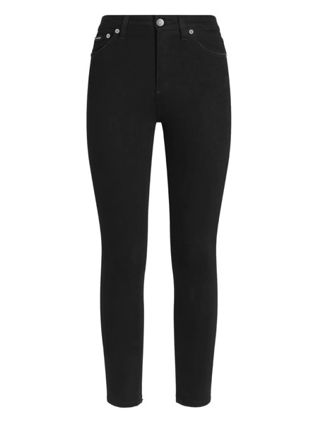  Dolce & Gabbana Vaqueros Con Placa Metalizada - Negro 