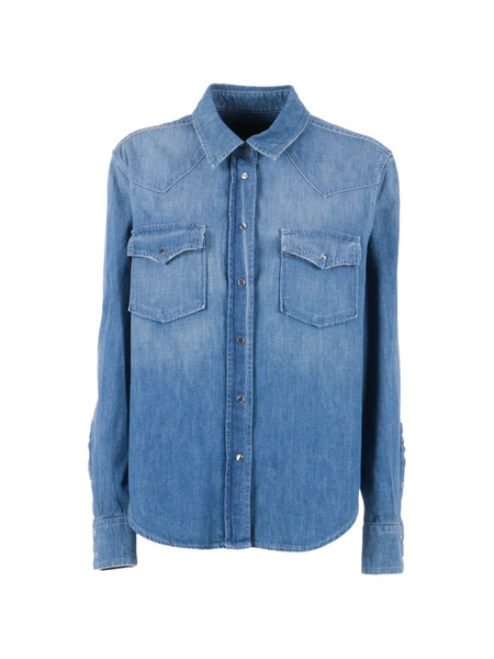  Dondup Camisa Con Bolsillos De Parche - Azul 