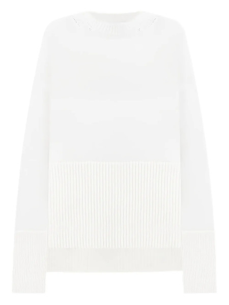  Dondup Jersey Con Dobladillo De Canalé - Blanco 