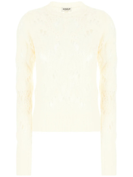 Dondup Jersey De Punto De Ochos - Blanco 